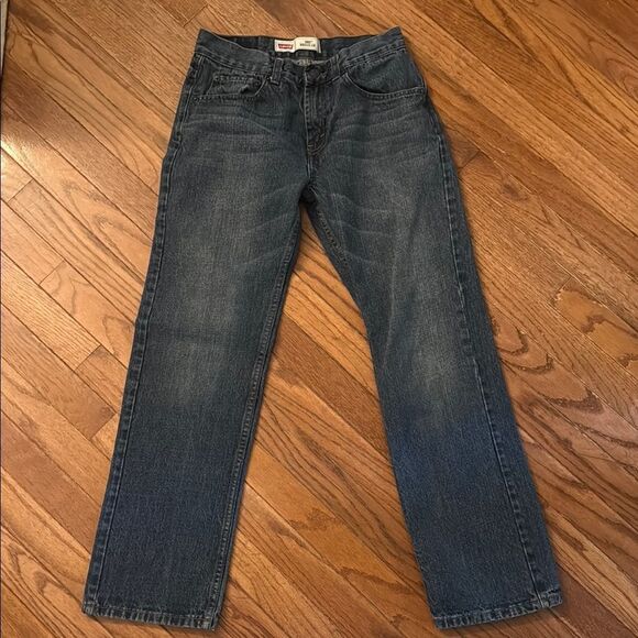 Levi's Blue Straight 505 Jeans Boy’s 16 Regular 28 W x 28 Length - Picture 3 of 10